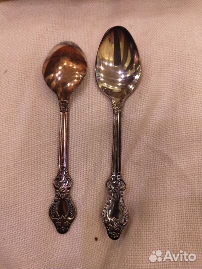Чайные ложки мельхиор.Уральская роза