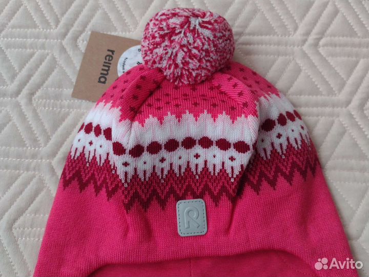 Новая демисезонная шапка 50 малинов Reima девочки
