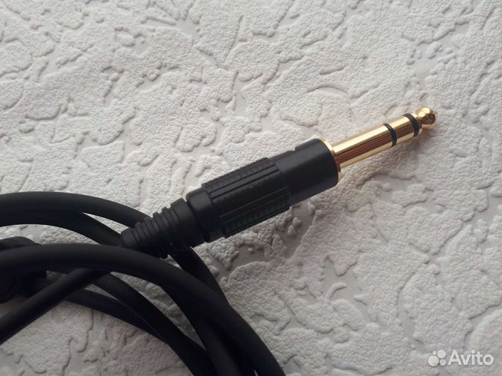 Аудио кабель 2 RCA на 3,5 мм x stereo jack 6.3 mm