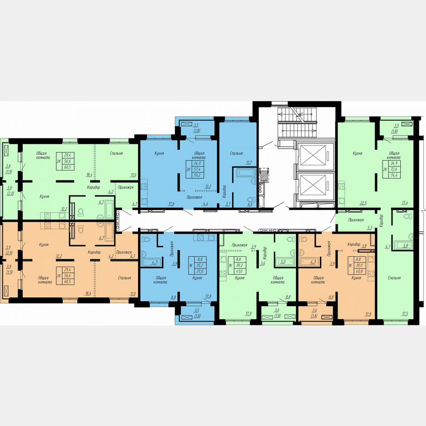 1-к. квартира, 37 м², 13/17 эт.