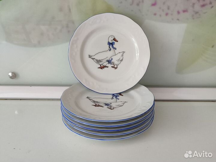 Тарелки Гуси 6 шт