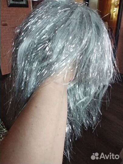 Парик блонд с люриксом