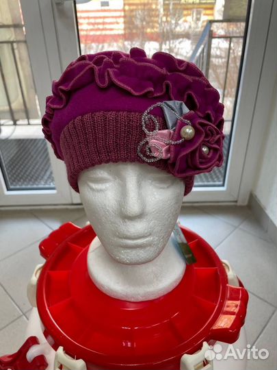 Берет для девочки Этель р. 52-54 новый из кашемира