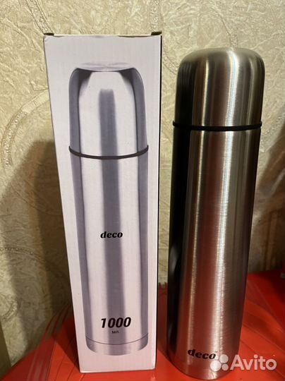 Термос из пищ. стали с двойными стенками 1 л новый