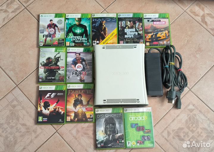 Xbox 360 Fat с играми