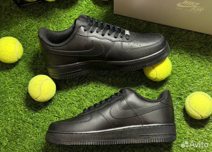 Кроссовки nike air force 1 черные оригинал