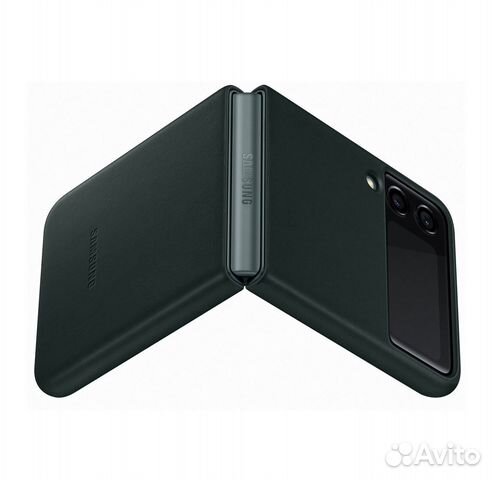 Чехол Samsung Leather Cover для Z Flip 3 (зелёный)
