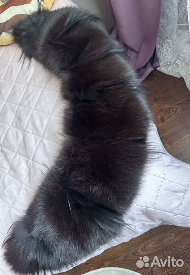 Меховой воротник чернобурка