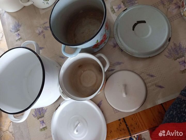 Кастрюля эмалированная СССР бу