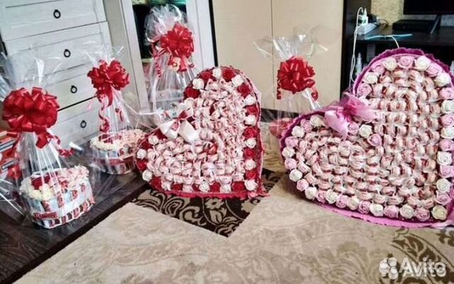 Сладкий букет из конфет Рафаэлло