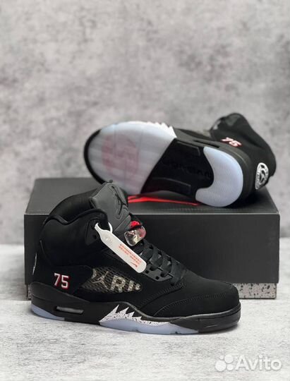 Кроссовки Nike Air Jordan 5 зимние (Арт.77784)