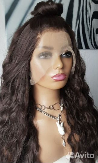 Парик волнистый на сетке полусистема 50 см