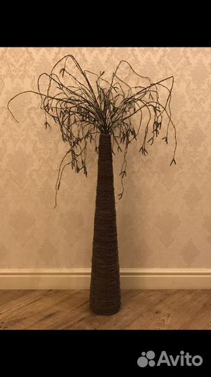 Ваза из ротанга напольная