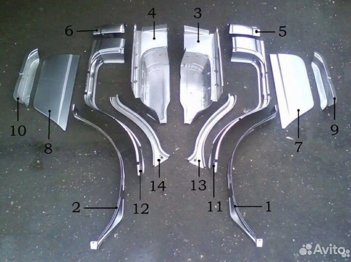 Кузовное железо (ремонтные детали) на ГАЗель
