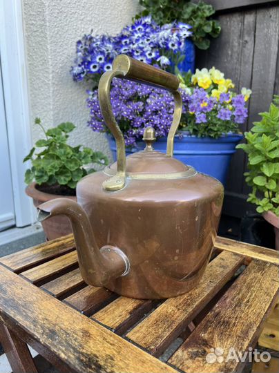 Винтажный английский Медный Чайник