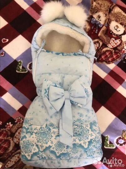 Конверт зимний на выписку