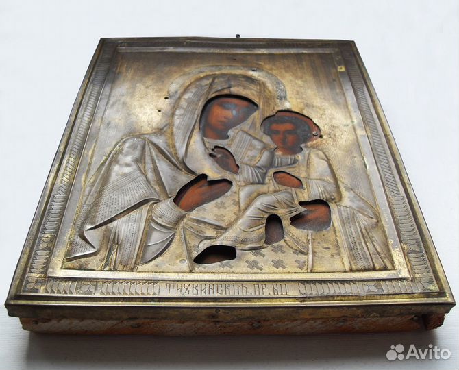 Икона Тихвинской Пресвятой Богородицы 19 век