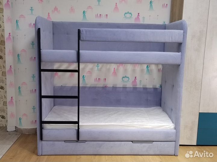 Мягкая Двухъярусная Кроватка Бондо