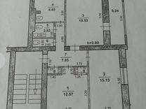 3-к. квартира, 70 м², 2/2 эт.