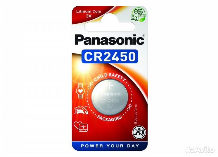 Батарейка Panasonic CR2450 (3В) BL-1