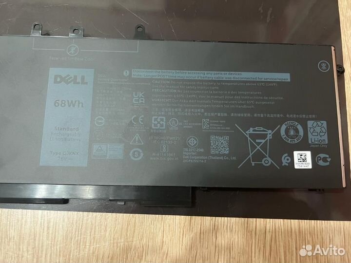 Аккумулятор для ноутбука Dell 68 wh Type gjknx