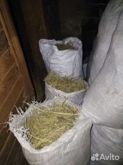 Сено в мешках