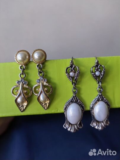 Жемчуг Бирюза Бижутерия Серьги