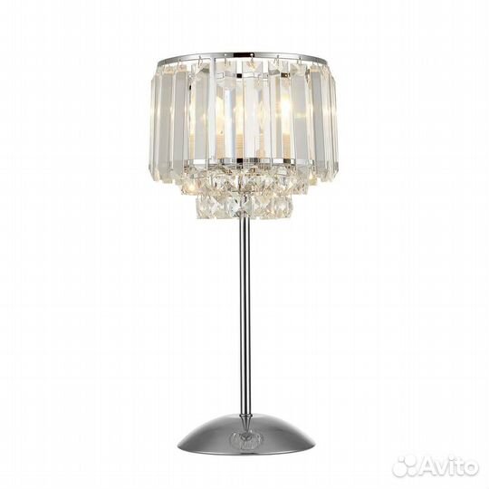 Светильник настольный металлический и хрустальный