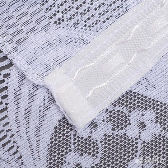 Тюль на кухню со шторной лентой, 420х165 см, цвет