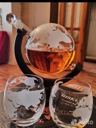 Набор для виски декантр глобус