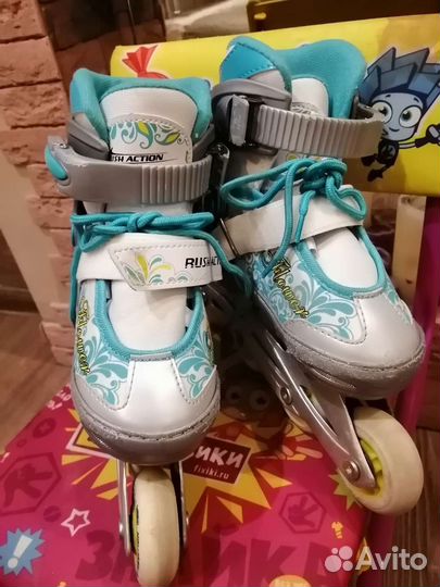 Роликовые коньки детские с защитой