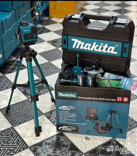 Лазерный уровень Makita 16 линий 4D 360 и Тренога