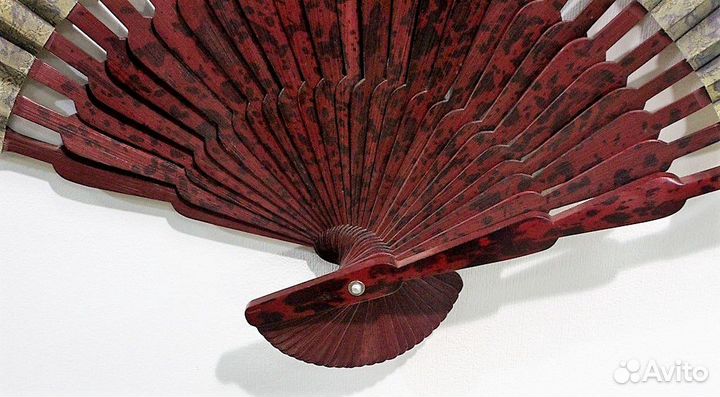 Цветы Пионы - Настенный Веер, Шелк 0,65м., ru* 2-2