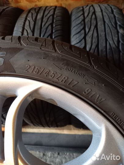 Колёса 215/45 R17 на литых дисках