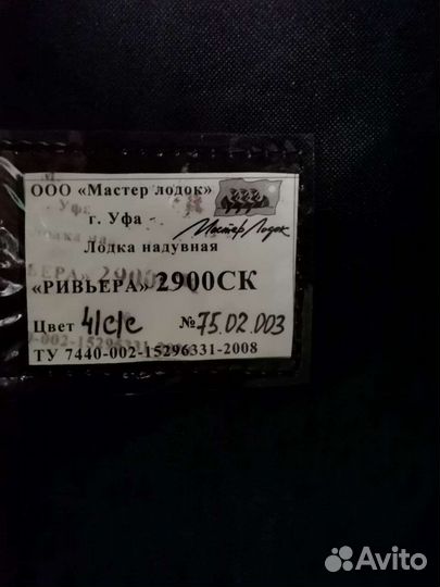 Лодка Ривьева 2900ск