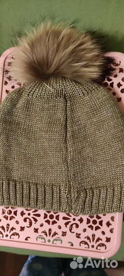 Шапка зимняя женская с помпоном