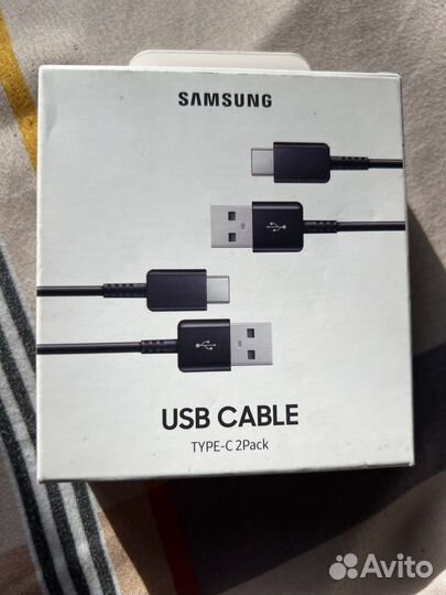 Комплект оригинальных кабелей Samsung Type-C 2 шт