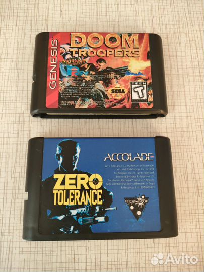 Sega картриджи Zero tolerance Doom Troopers