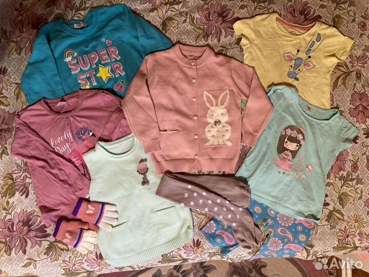 Вещи пакетом для девочки 104 110