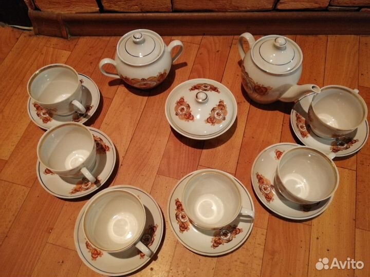 Чайный сервиз фарфор СССР полонное