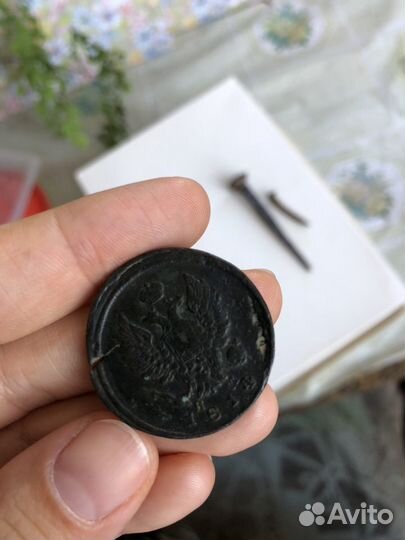 Древняя монета 2 копейки Александра 1-го 1814 года