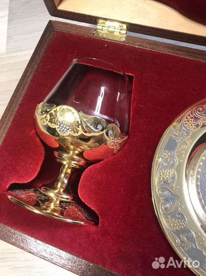 Набор На посошок позолоченный