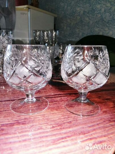 Фужеры, рюмки, стаканы хрустальные СССР