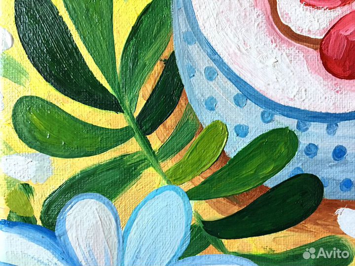 Картина «Натюрморт с клубникой» (масло, 35х45 см)