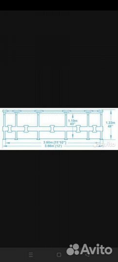 Бассейн Bestway Steel promax 56420 с набором синий