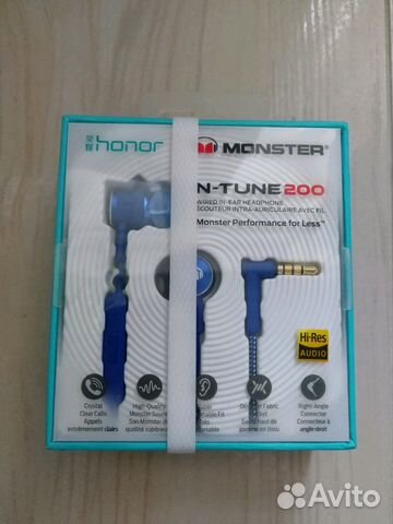 Наушники Honor Monster AM17, 3.5 мм, вкладыши, синий … Foto 17