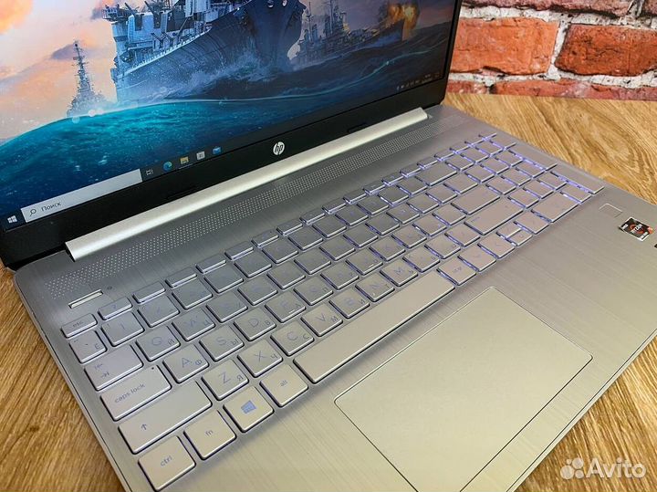 Процессор Ryzen 5 FullHD win 10 Игровой HP Ноутбук