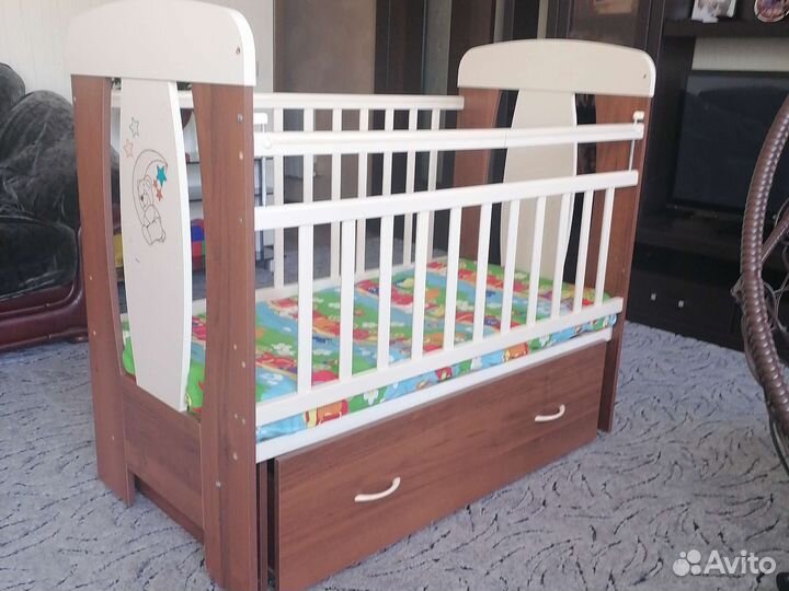 Детская кровать манеж с матрасом