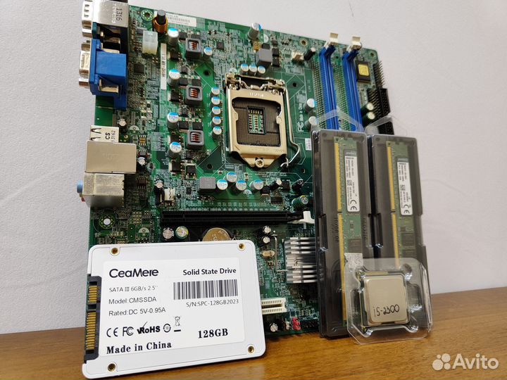 Материнская плата 1155+i5-2300+DDR3-8Gb+SSD 128Gb