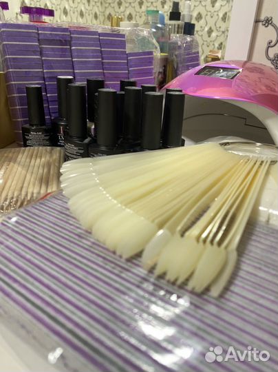 Маникюрный набор с лампой бу